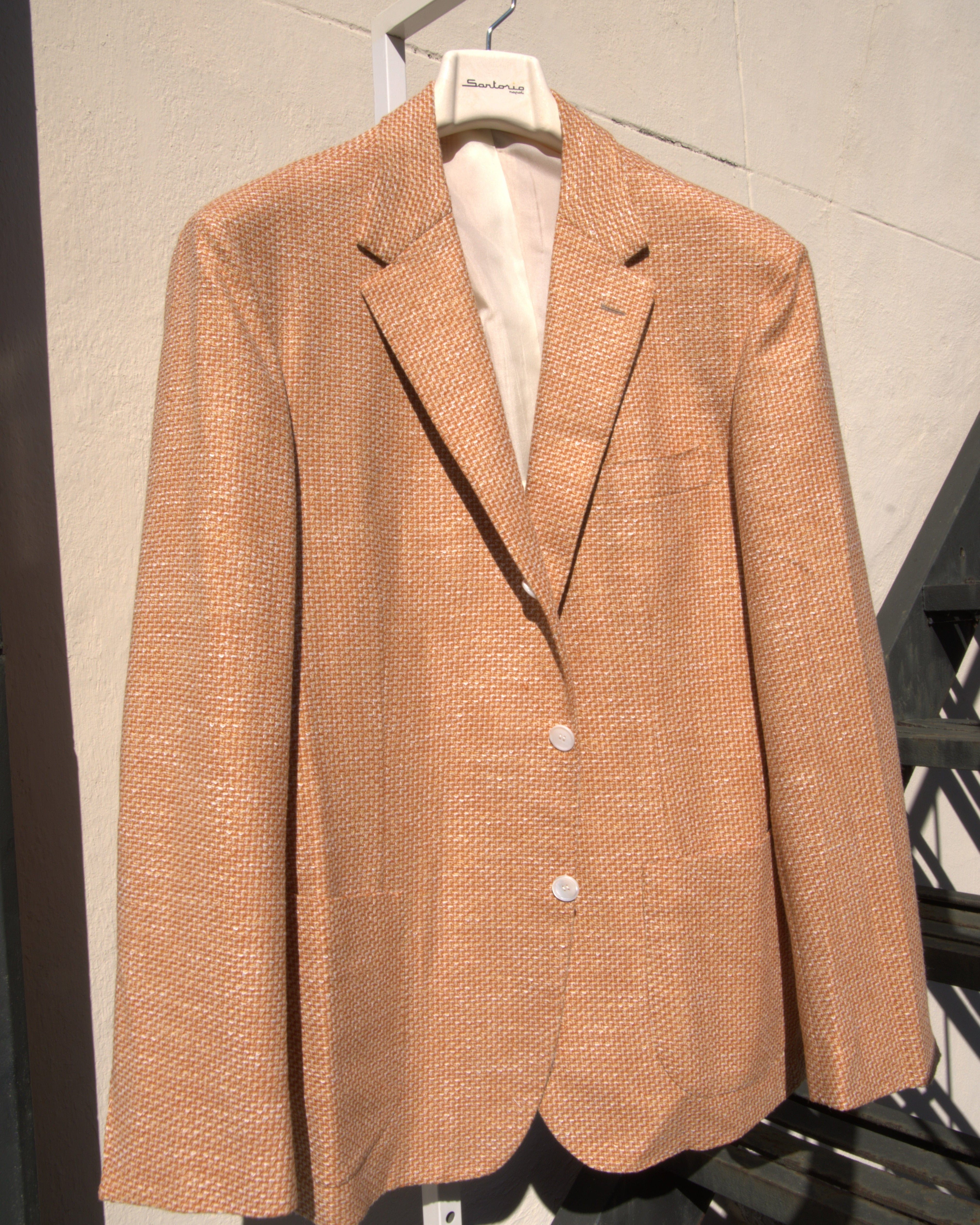 Sartorio Sport Coats Textured Solid Sport Coat in Rust