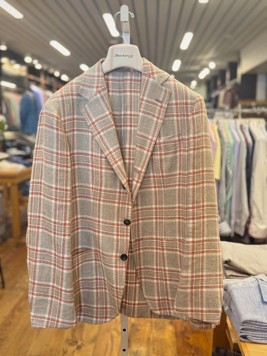 Sartorio Sport Coats US 42 / Brick Plaid Sartorio Napoli Jacket - Brick Plaid