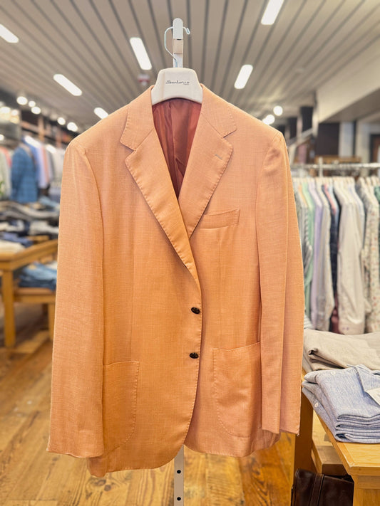 Sartorio Sport Coats US 44 / Orange Solid Sartorio Napoli Jacket - Solid Orange