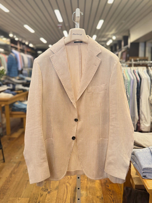 Sartorio Sport Coats US 44 / Orange Stripe Sartorio Napoli Jacket - Orange Stripe