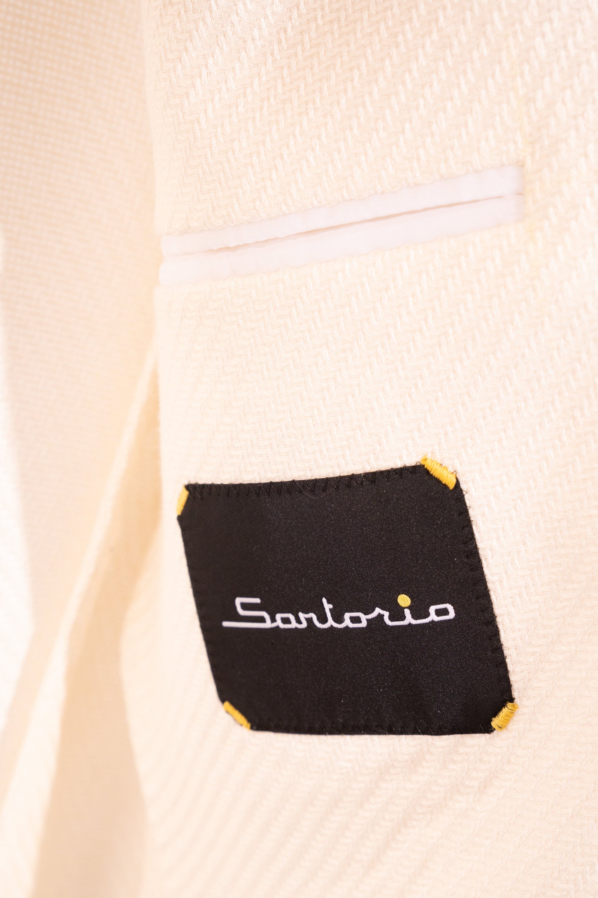 Sartorio Sport Coats White Sharkskin Sport Jacket