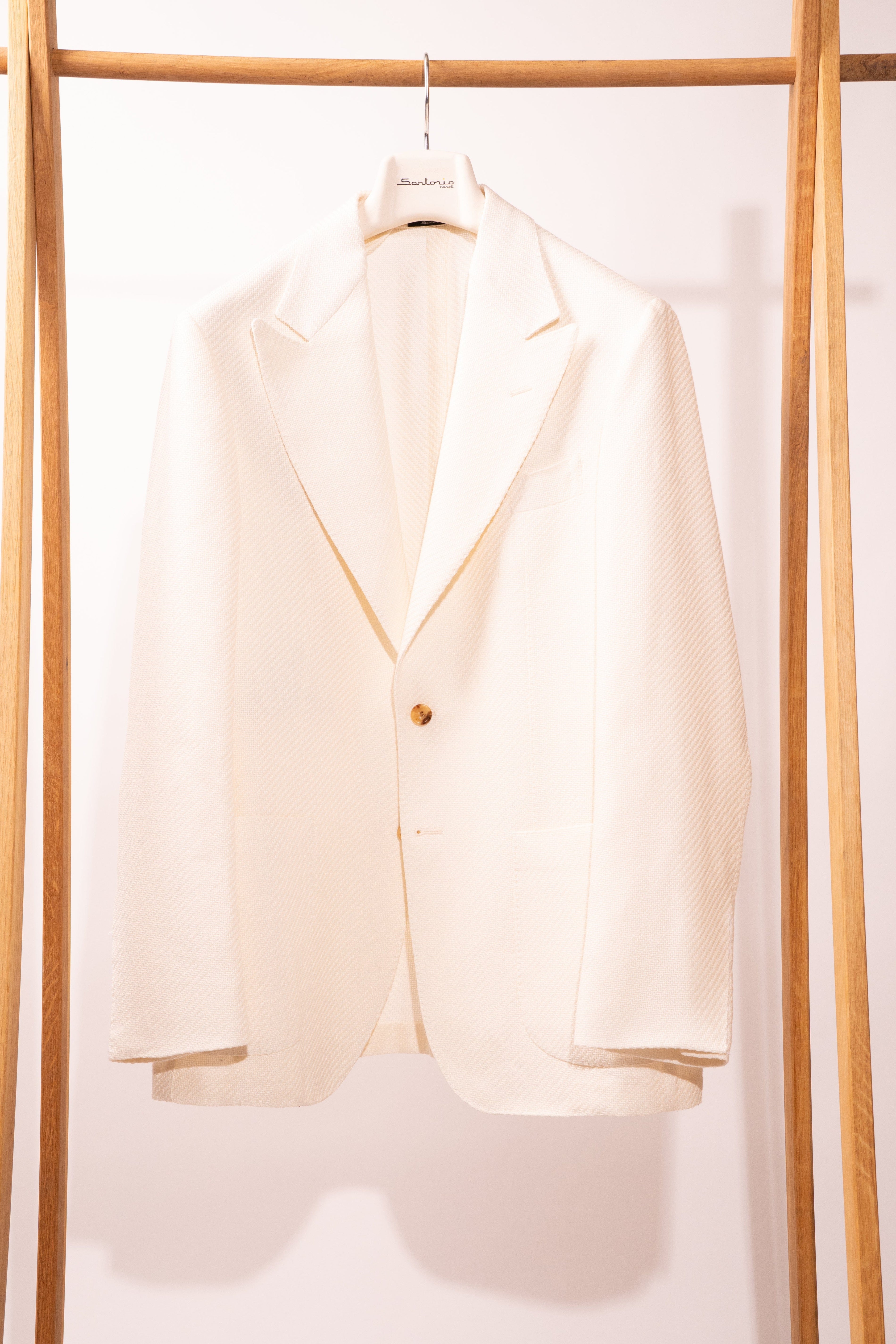 Sartorio Sport Coats White Sharkskin Sport Jacket