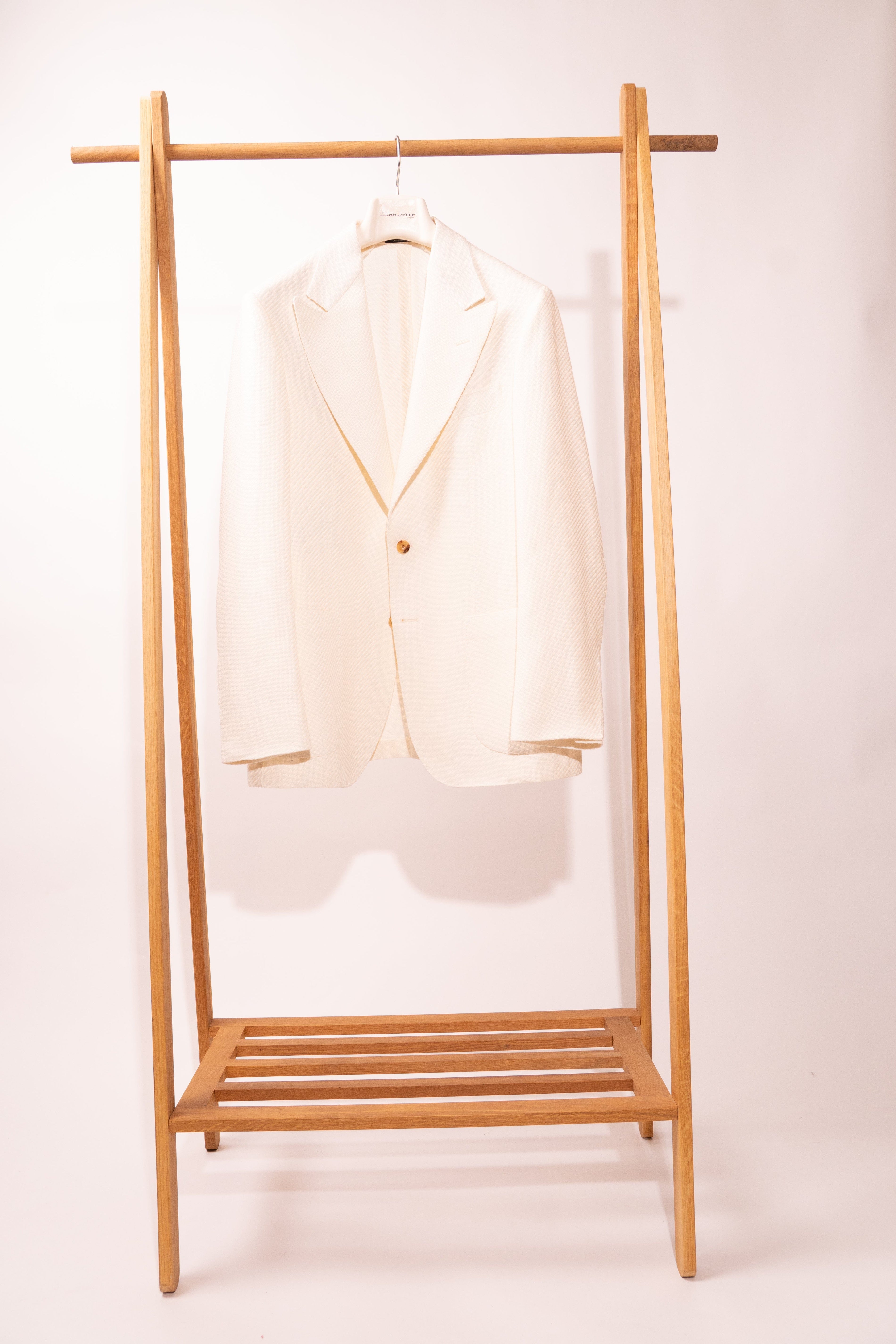 Sartorio Sport Coats White Sharkskin Sport Jacket