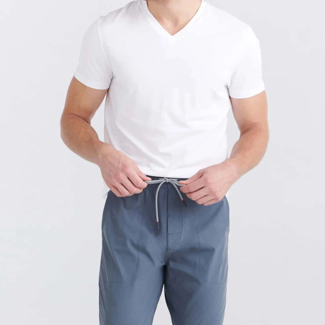 Saxx Underwear & Sleep Cooling Cotton V-Neck Undershirt (White)