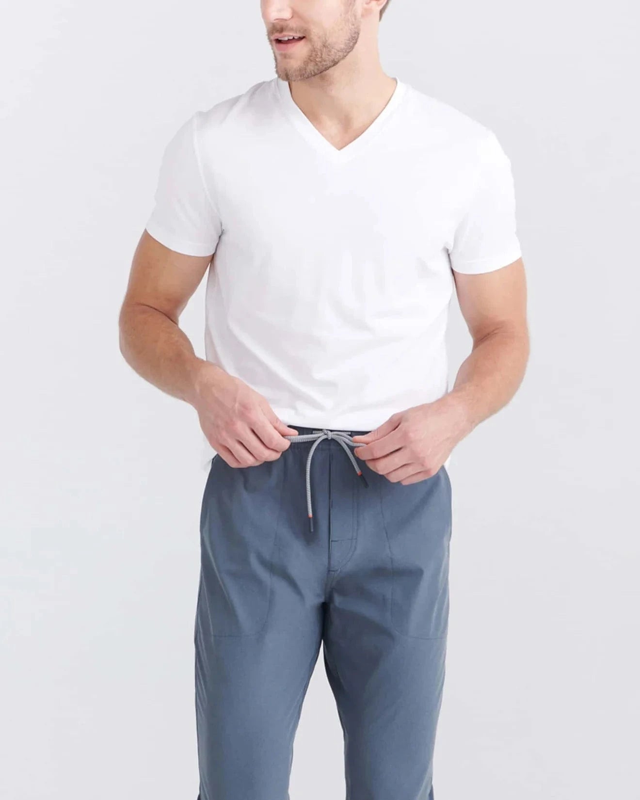 Saxx Underwear & Sleep Cooling Cotton V-Neck Undershirt (White)