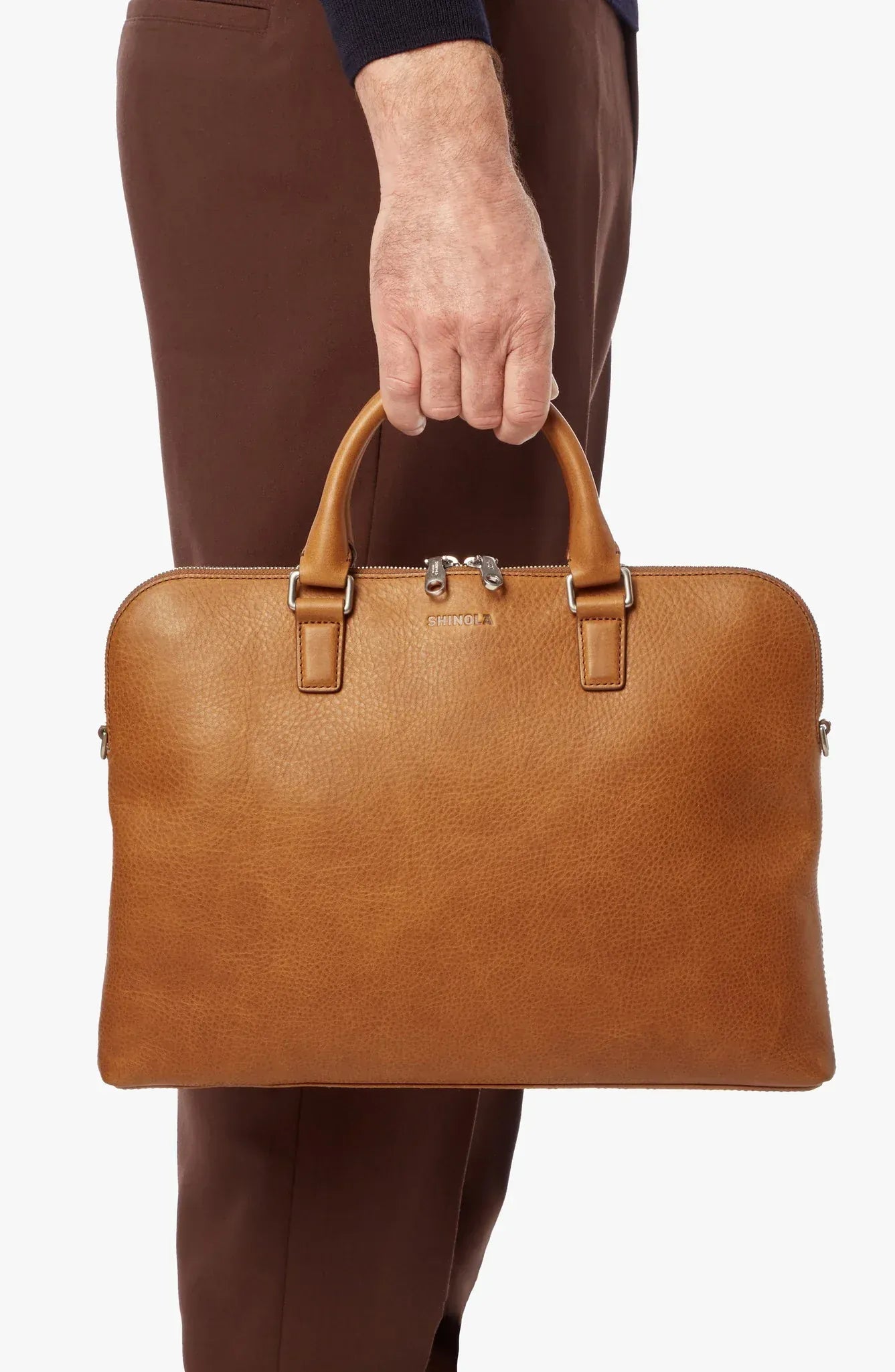 Shinola Luggage Portfolio Briefcase in Tan