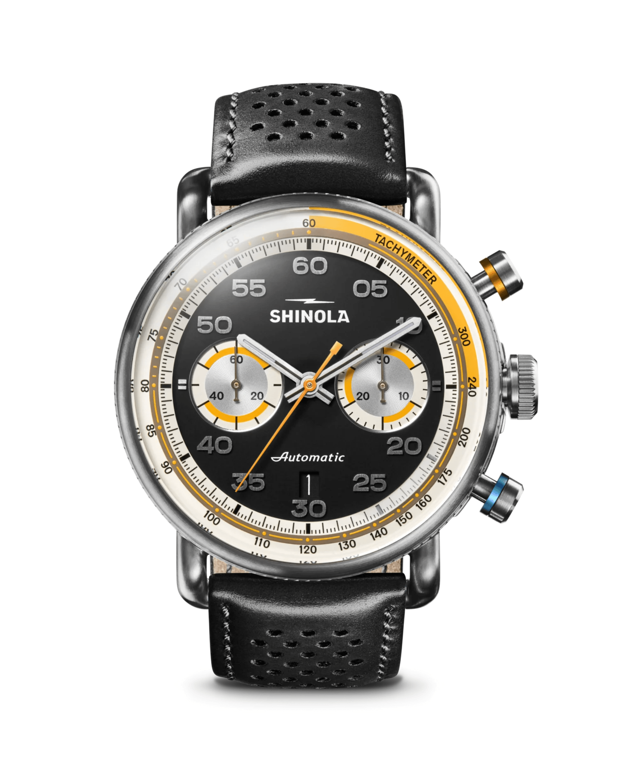 Shinola Watches BLACK / 44MM Canfield Speedway Open Road Automatic Chronograph Watch