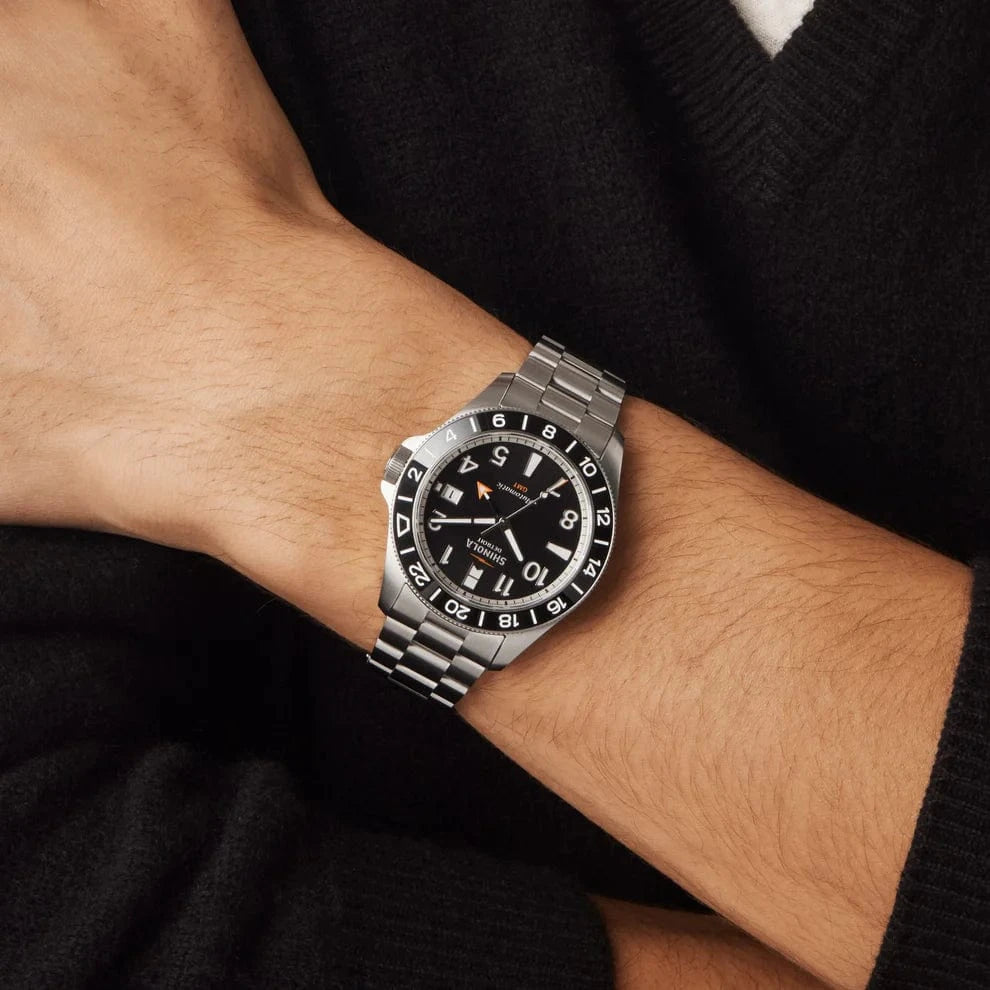 Shinola Watches Monster GMT Automatic Watch - Black 40mm