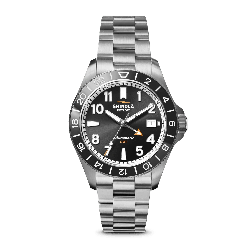 Shinola Watches Monster GMT Automatic Watch - Black 40mm