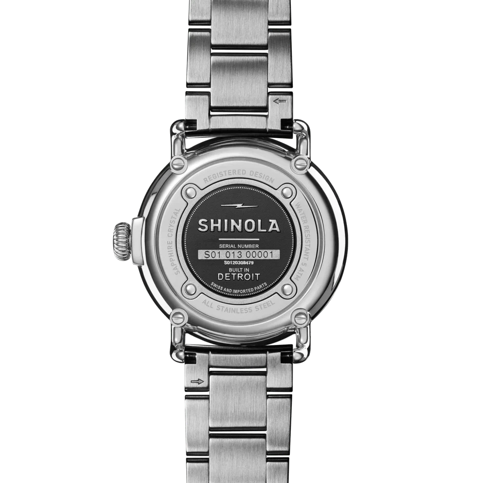 Shinola Watches MOTHER OF PEARL SILVER Runwell 3HD - Cadet Blue - 36mm