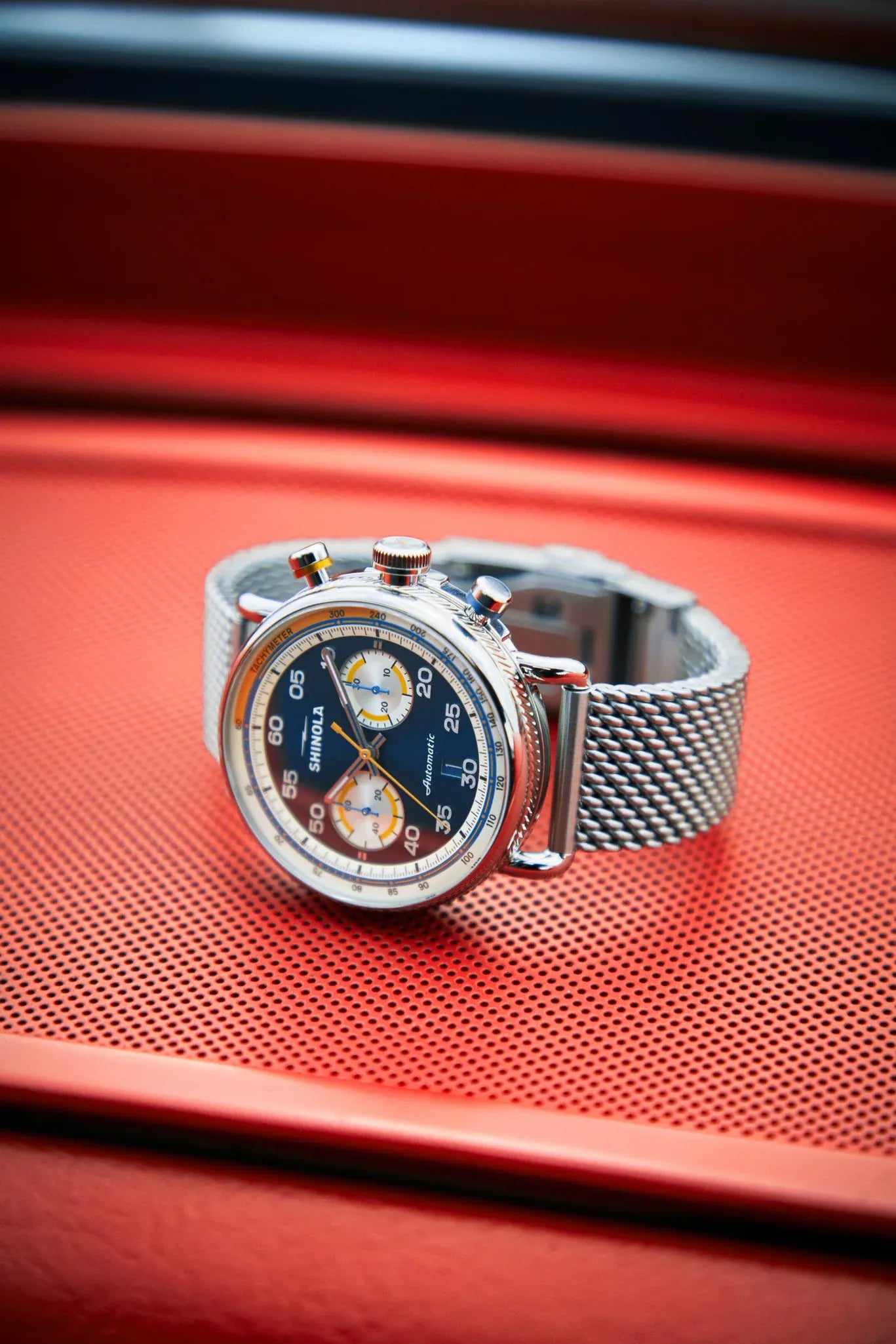 Shinola Watches SIlver / OS Canfield Speedway Open Road Automatic Chronograph Watch