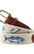Smathers & Branson Belt Azul Fish Belt (Light Khaki)