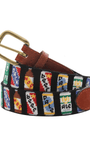 Smathers & Branson Belt Beer Cans Needlepoint Belt