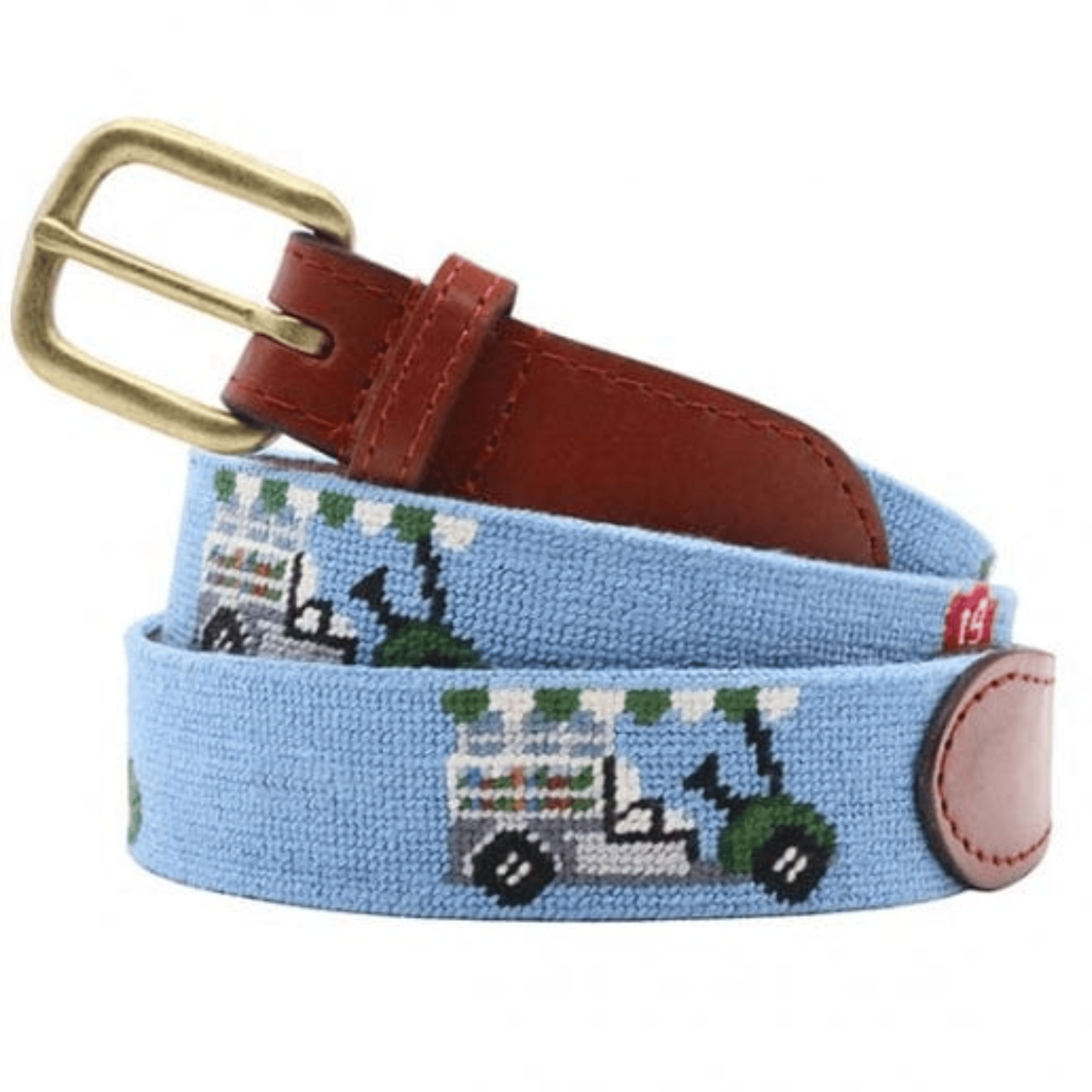 Smathers & Branson Belt Beverage Cart Needlepoint Belt