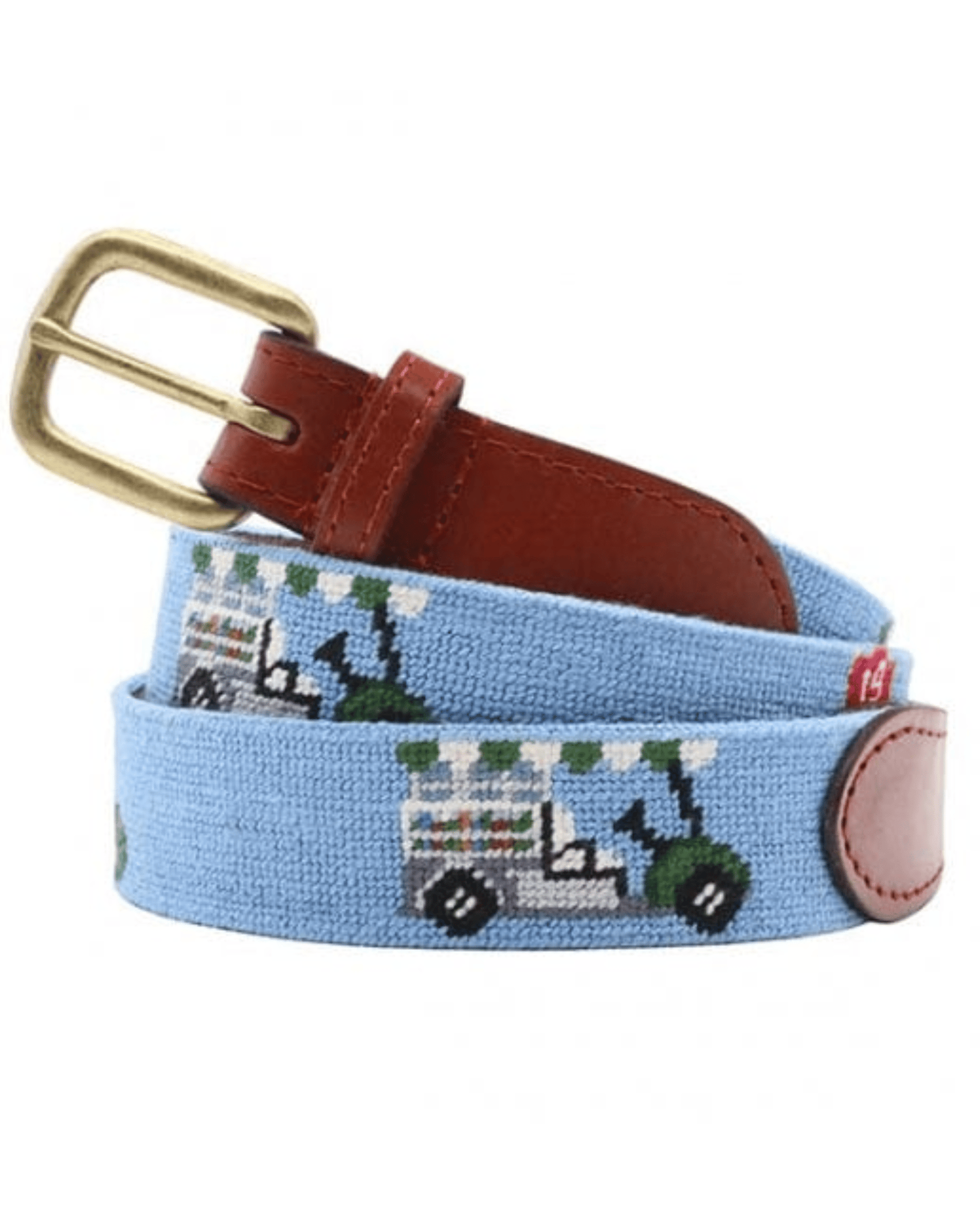 Smathers & Branson Belt Beverage Cart Needlepoint Belt