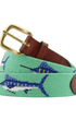 Smathers & Branson Belt Billfish Needlepoint Belt