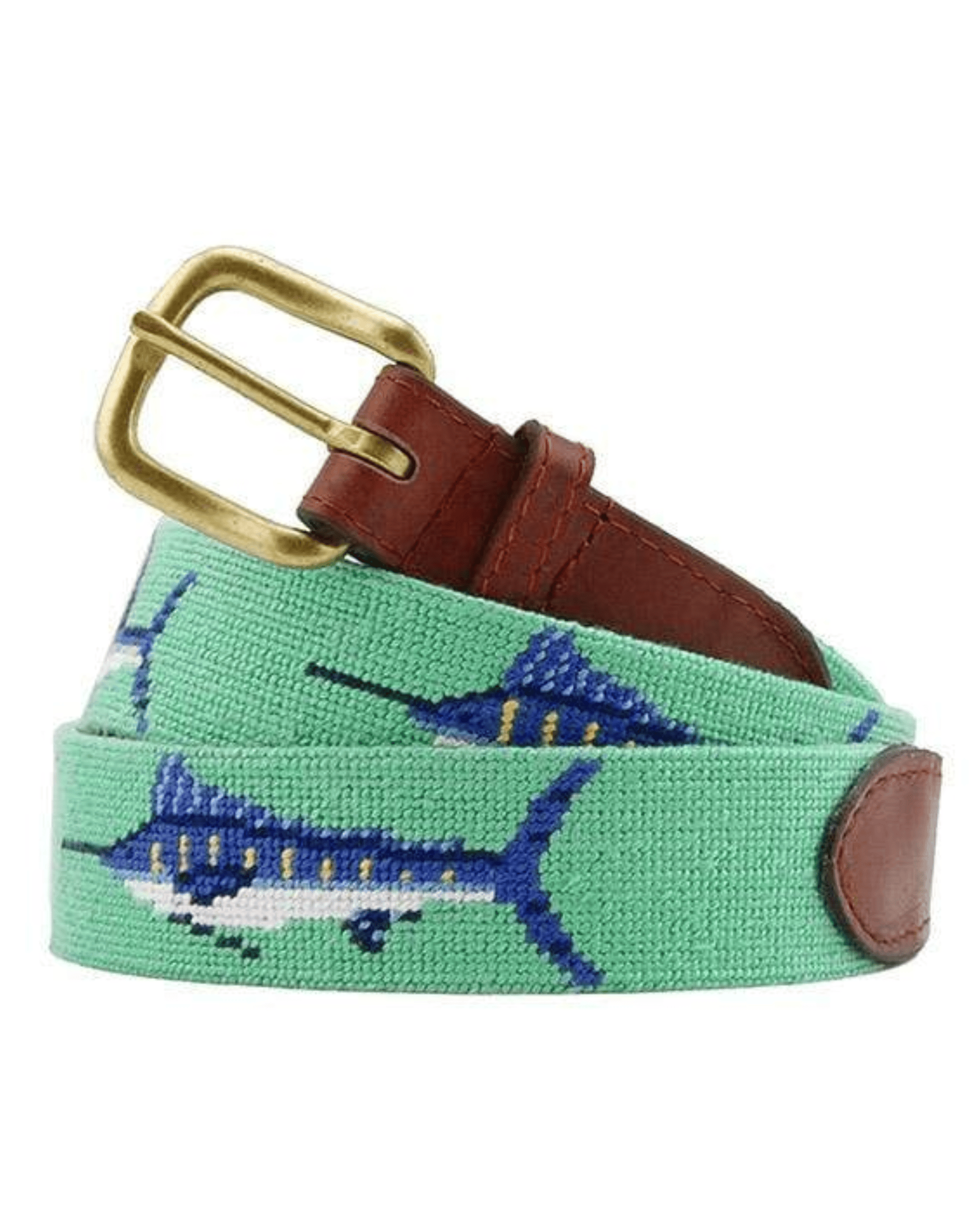 Smathers & Branson Belt Billfish Needlepoint Belt
