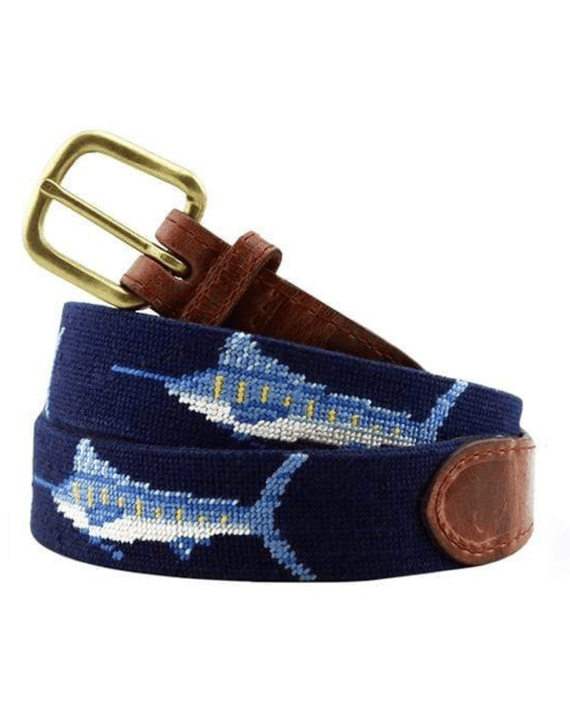Smathers & Branson Belt Billfish Needlepoint Belt