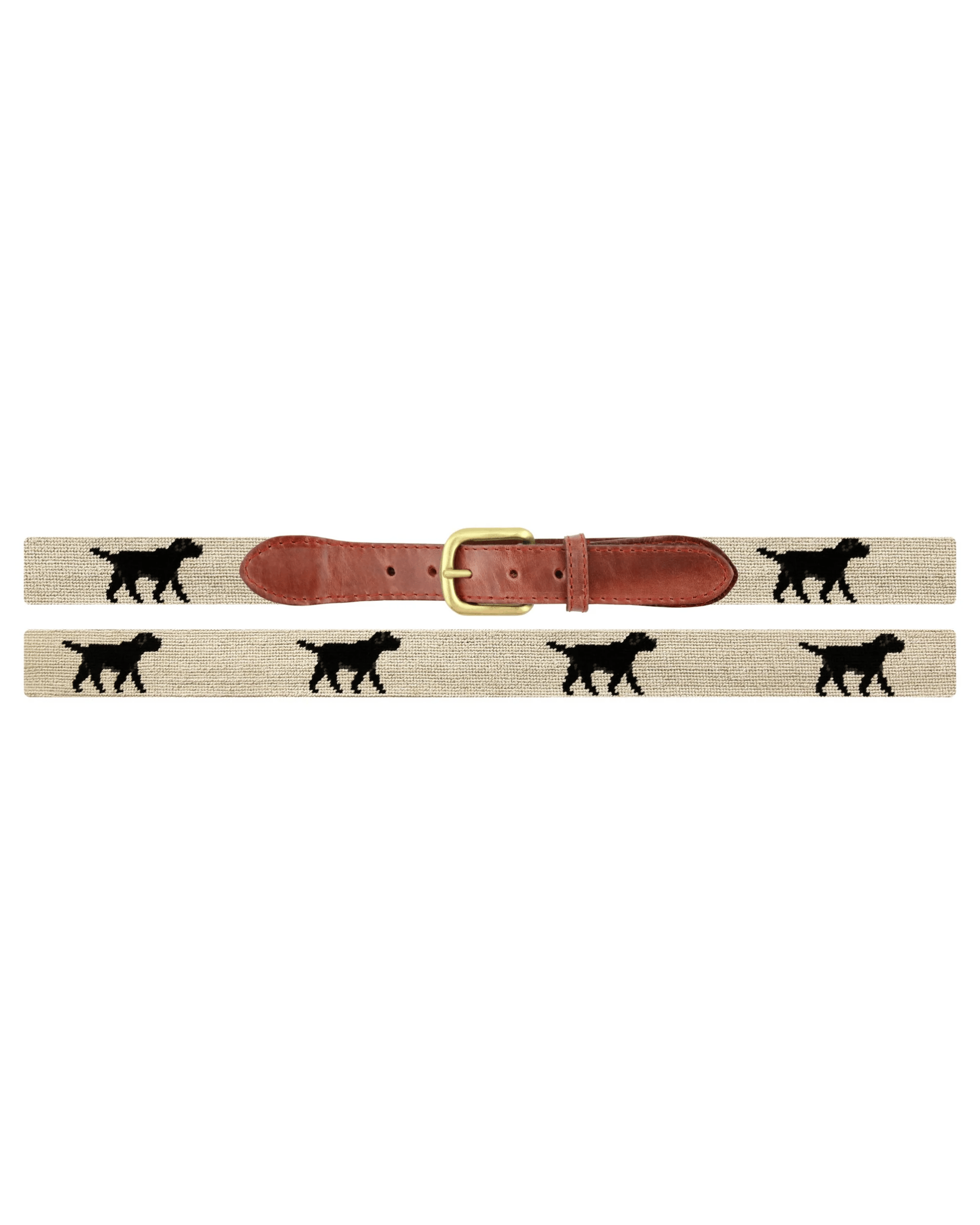 Smathers & Branson Belt Black Lab Needlepoint Belt