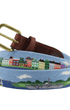 Smathers & Branson Belt Charleston Scene Needlepoint Belt