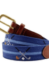 Smathers & Branson Belt Crossed Clubs Needlepoint Belt