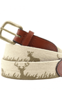 Smathers & Branson Belt Deer Hunting Needlepoint Belt