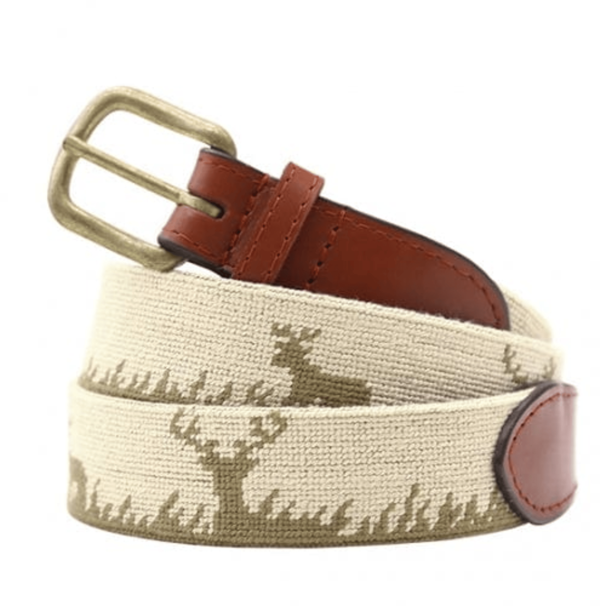 Smathers & Branson Belt Deer Hunting Needlepoint Belt