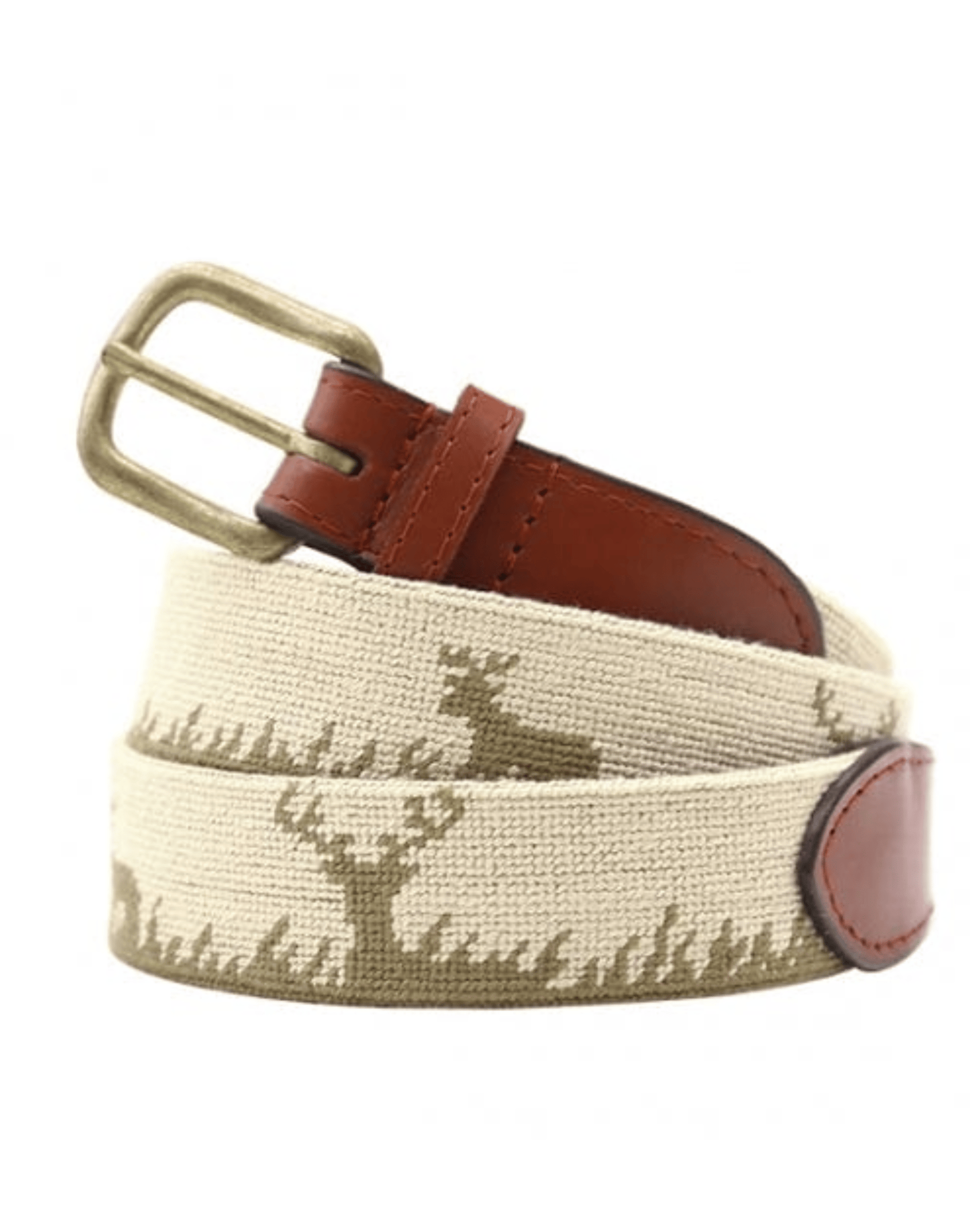 Smathers & Branson Belt Deer Hunting Needlepoint Belt