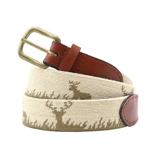 Smathers & Branson Belt Deer Hunting Needlepoint Belt