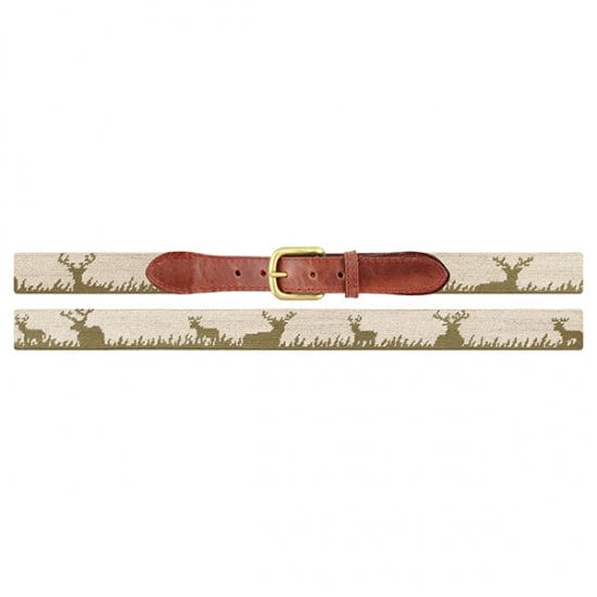 Smathers & Branson Belt Deer Hunting Needlepoint Belt