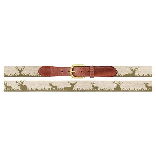 Smathers & Branson Belt Deer Hunting Needlepoint Belt