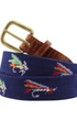 Smathers & Branson Belt Fishing Flies Needlepoint Belt