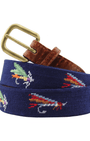 Smathers & Branson Belt Fishing Flies Needlepoint Belt