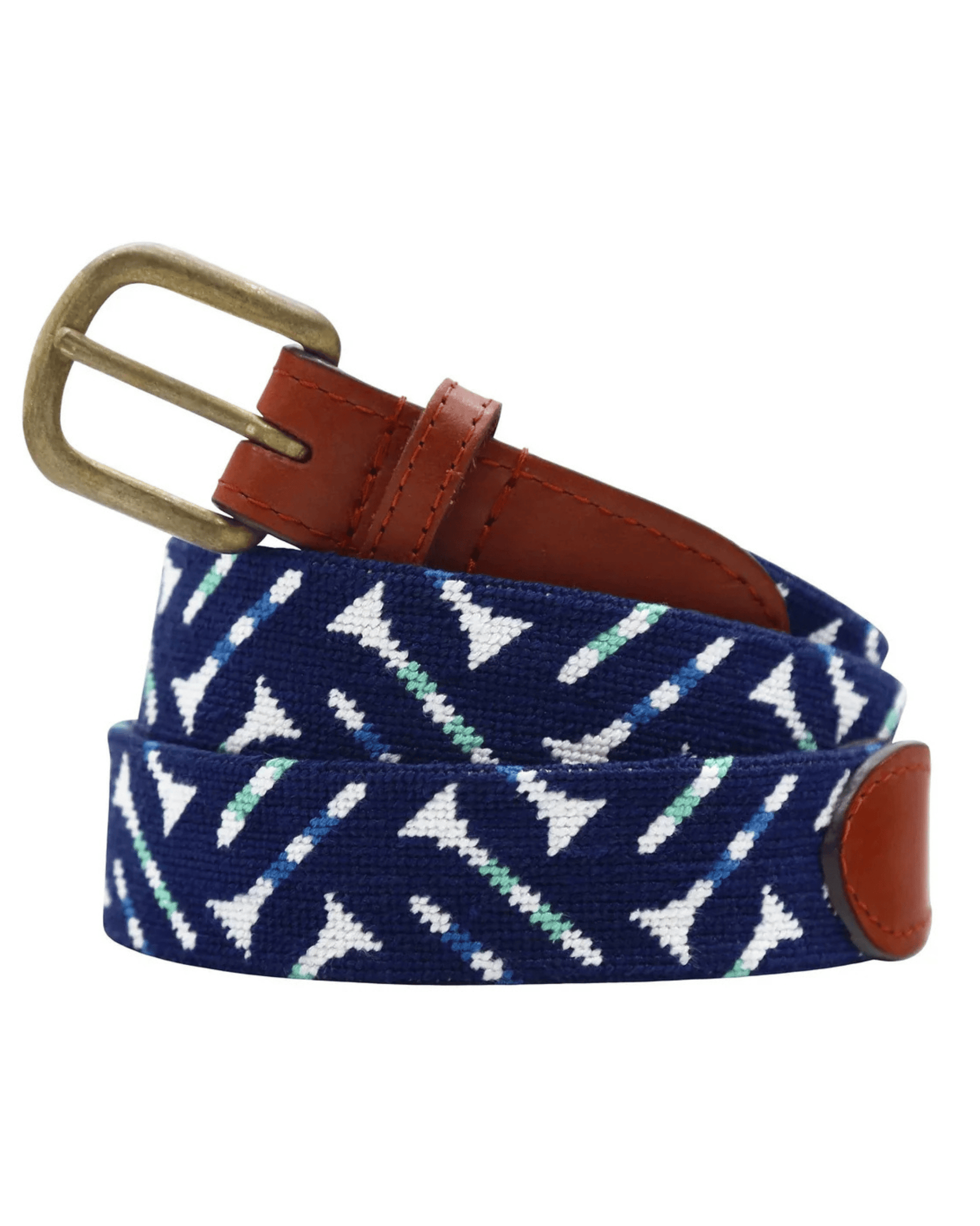 Smathers & Branson Belt Golf Tee Pattern Belt (Dark Navy)