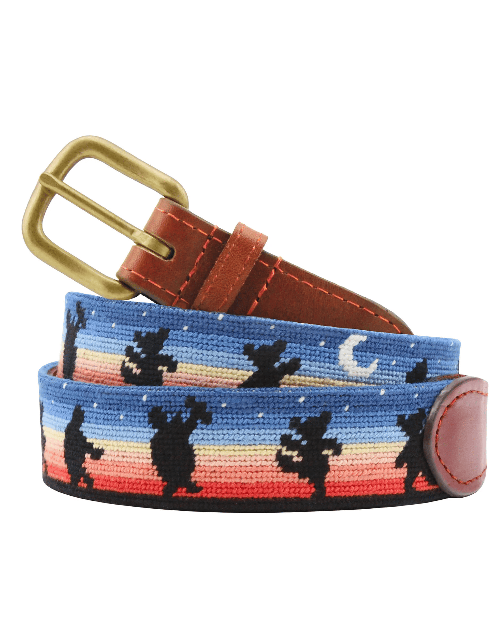 Smathers & Branson Belt Grateful Dead Moondance Needlepoint Belt