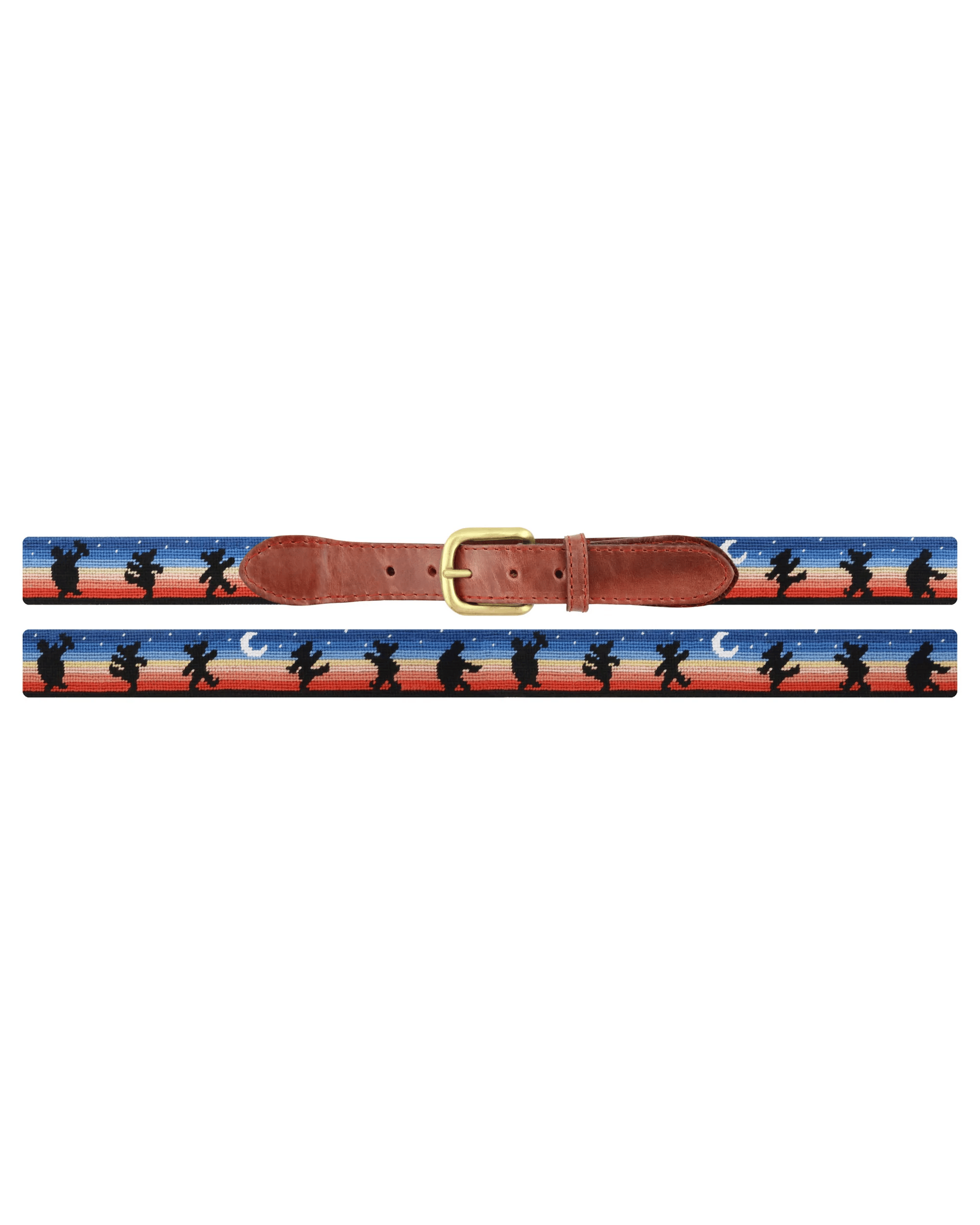Smathers & Branson Belt Grateful Dead Moondance Needlepoint Belt