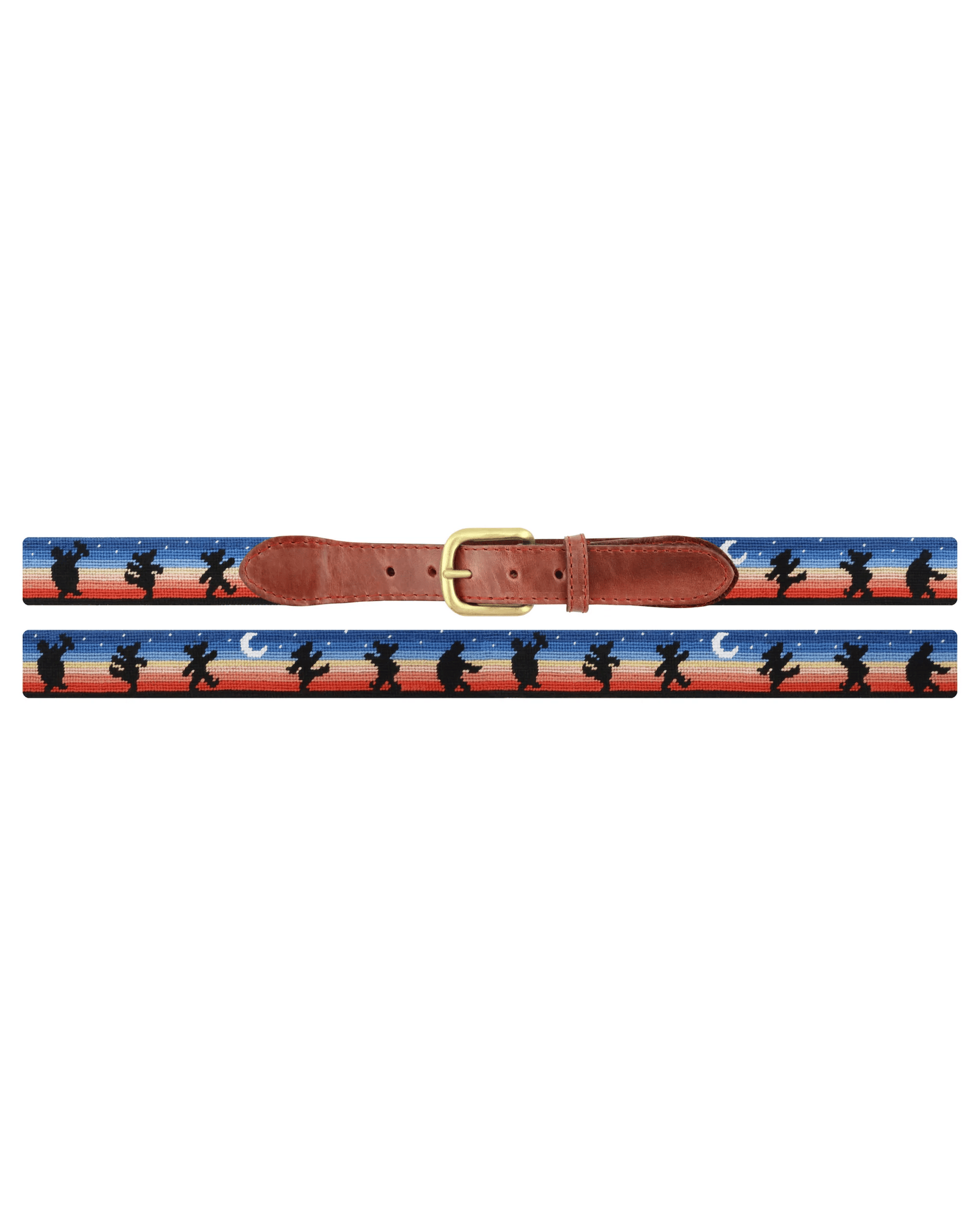 Smathers & Branson Belt Grateful Dead Moondance Needlepoint Belt