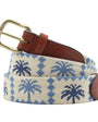 Smathers & Branson Belt LIGHT KAHKI-STEEL BLUE / 34 Palms Belt (Light Khaki-Steel Blue)