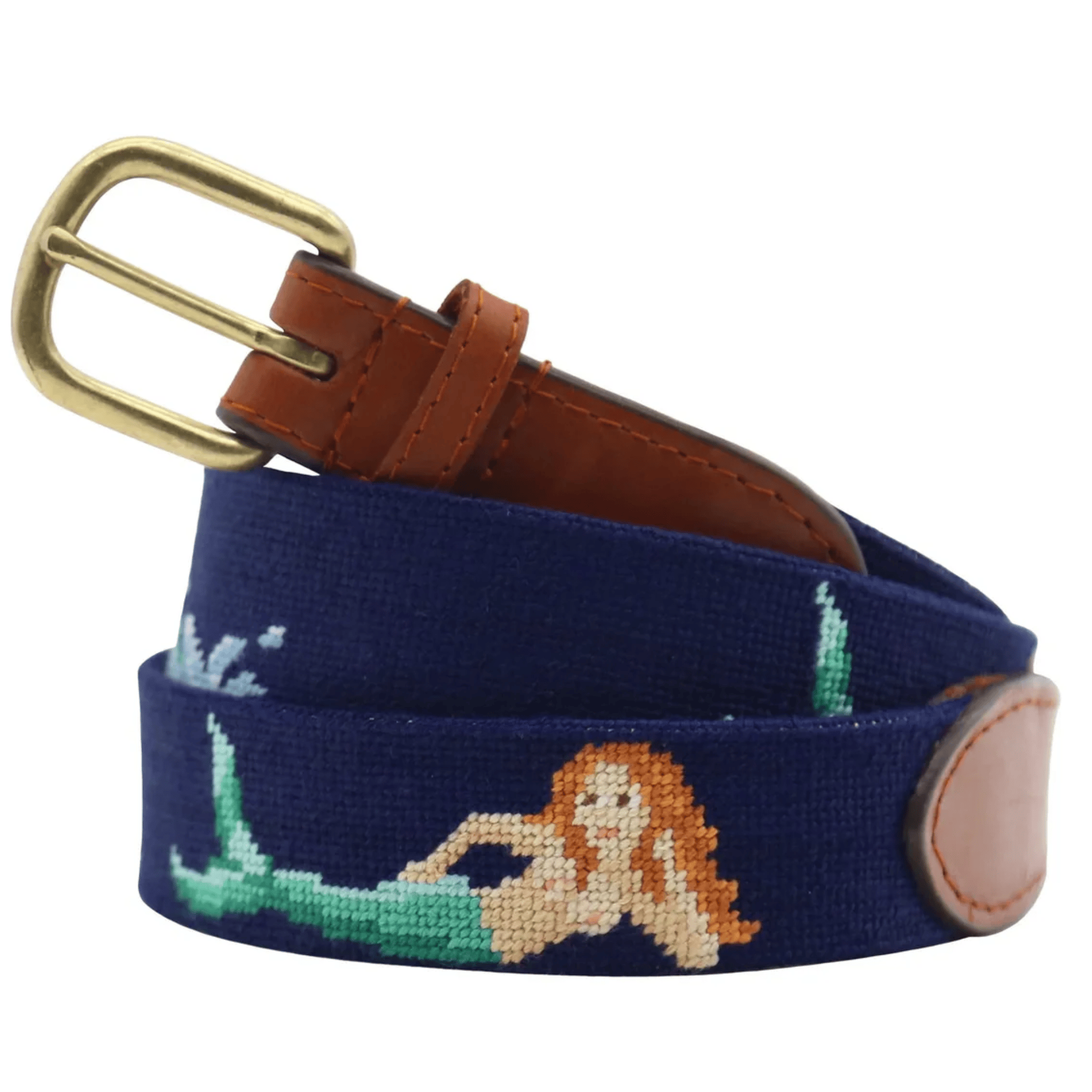 Smathers & Branson Belt Mermaid Splash Belt (Dark Navy)