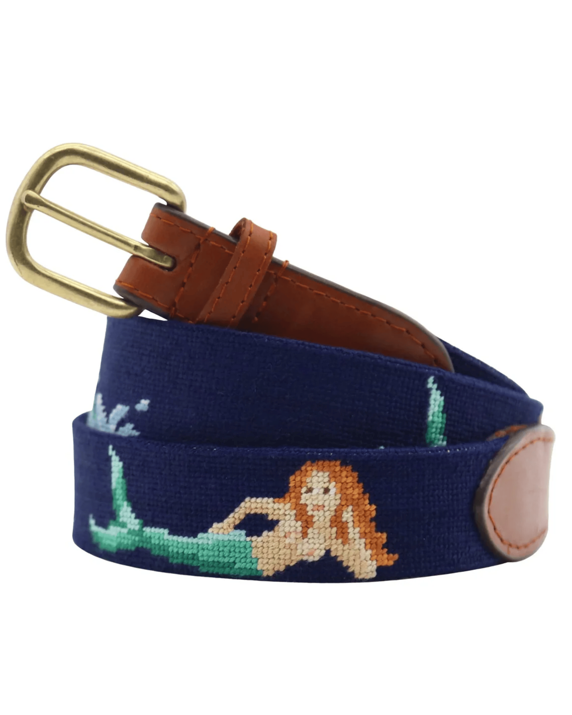 Smathers & Branson Belt Mermaid Splash Belt (Dark Navy)