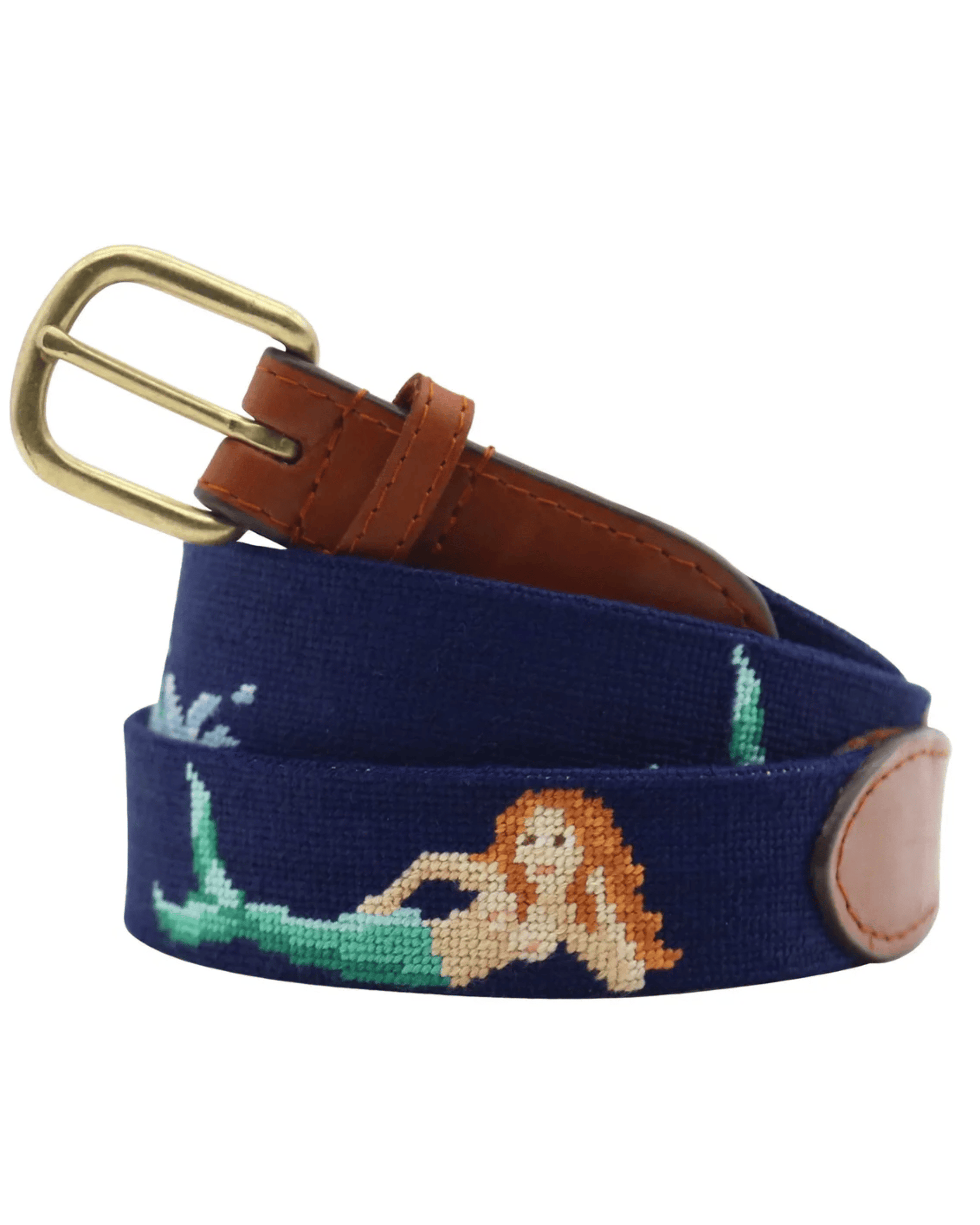 Smathers & Branson Belt Mermaid Splash Belt (Dark Navy)