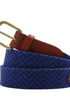Smathers & Branson Belt Navy Herringbone Belt