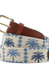 Smathers & Branson Belt Palms Belt (Light Khaki-Steel Blue)