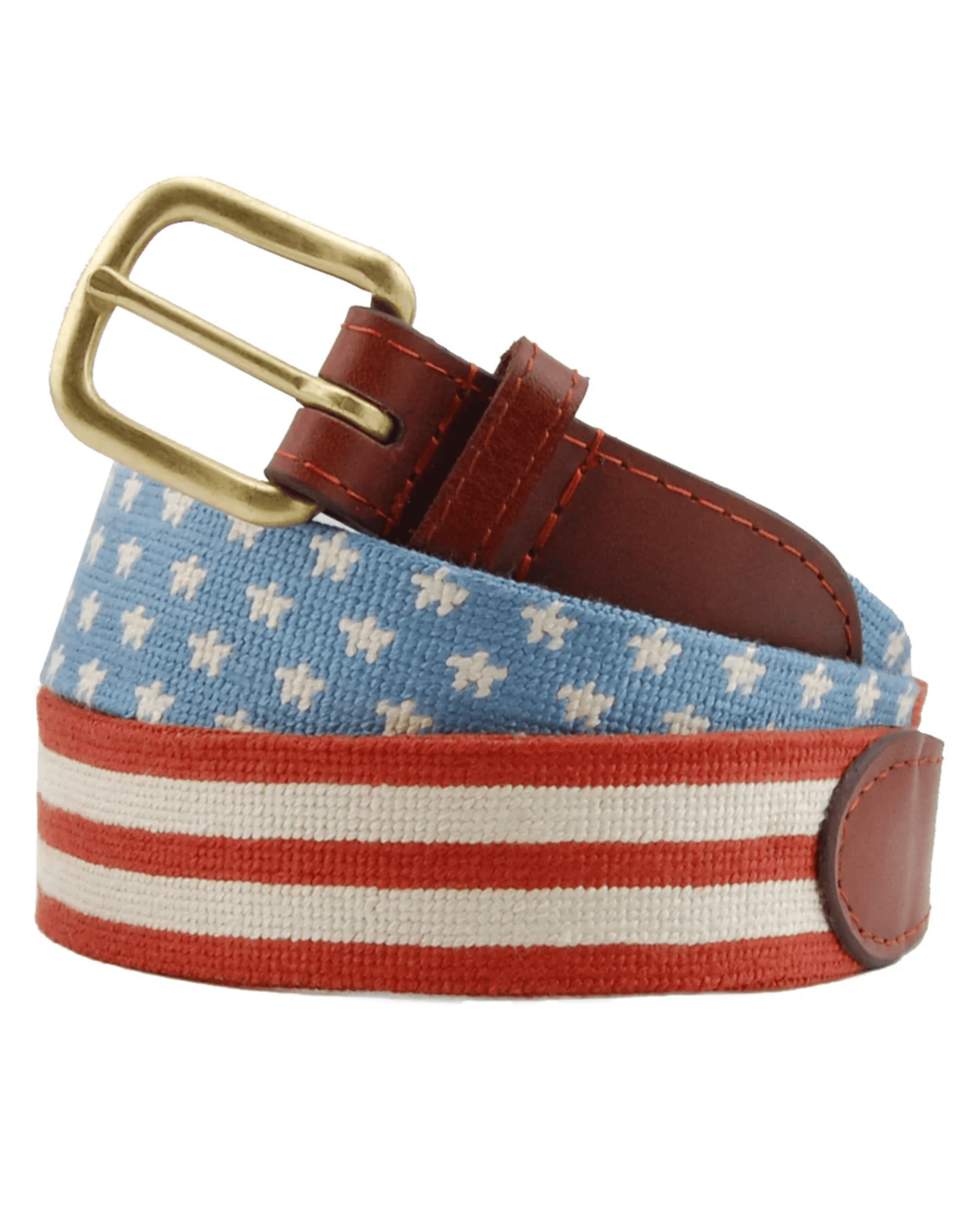 Smathers & Branson Belt Stars and Stripes Needlepoint Belt