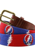 Smathers & Branson Belt Steal Your Face Bolts Needlepoint Belt