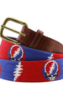 Smathers & Branson Belt Steal Your Face Bolts Needlepoint Belt