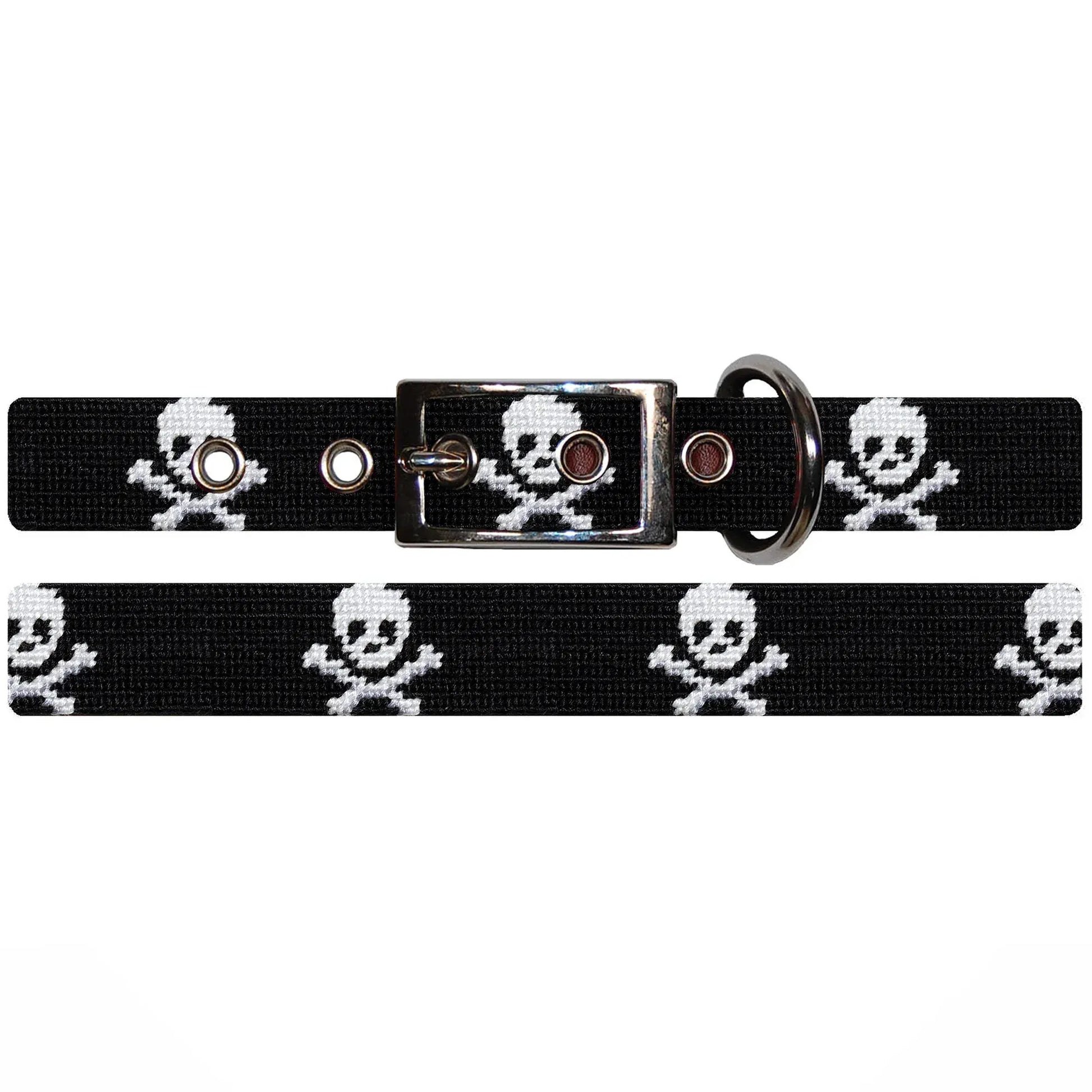 Smathers & Branson Dogs BLACK / M/L Jolly Roger Dog Collar