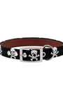 Smathers & Branson Dogs BLACK / M/L Jolly Roger Dog Collar
