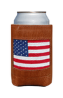 Smathers & Branson Drinkwear American Flag Leather Koozie