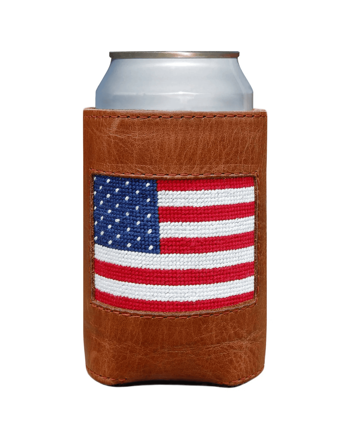 Smathers & Branson Drinkwear American Flag Leather Koozie
